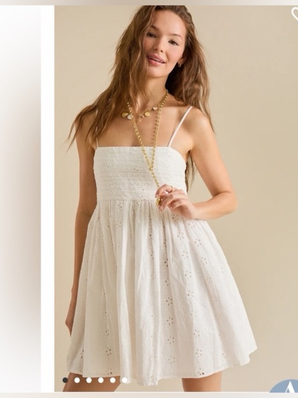 ALTAR’D STATE Janna eyelet mini dress